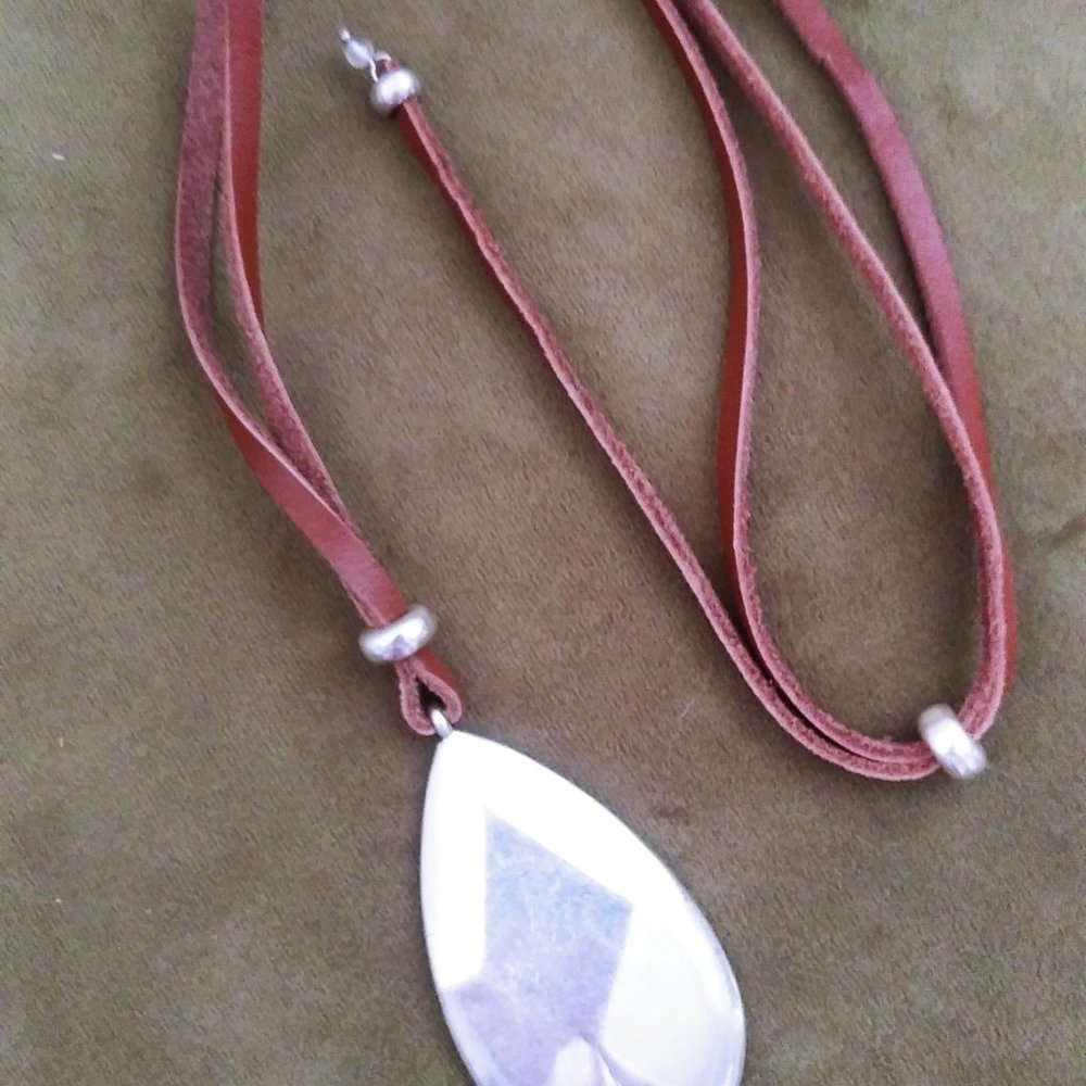Lucky Brand Pendant on Leather Cord